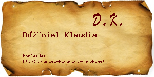 Dániel Klaudia névjegykártya