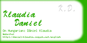 klaudia daniel business card
